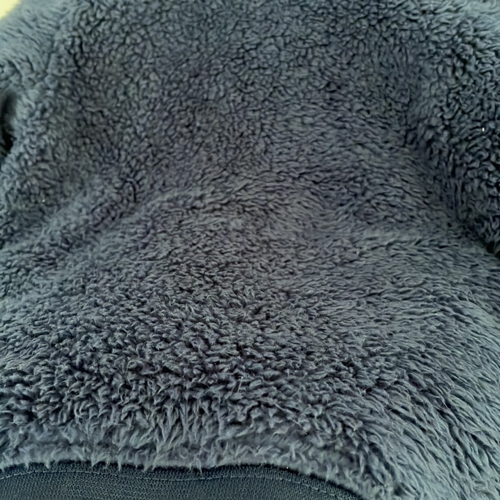 Nike Navy Blue Sherpa Hooded Sweater - Picture 6 of 7